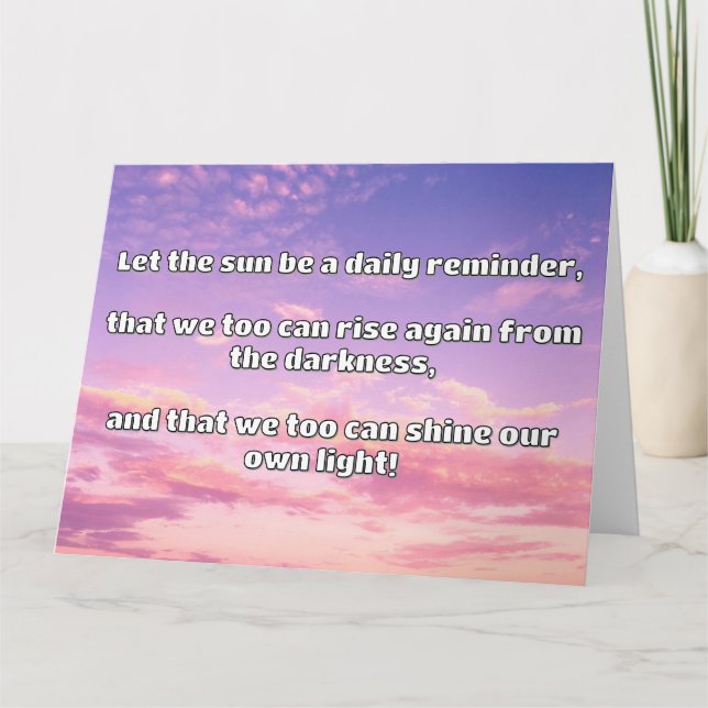 Empath Shine Positive Encouragement Quote Kort (Framsida)