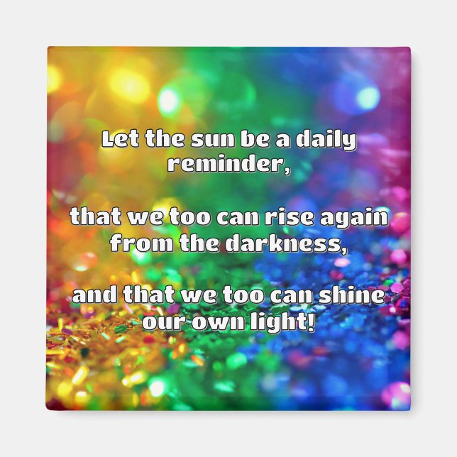 Empath Shine Positive Encouragement Quote Magnet (Framsidan)