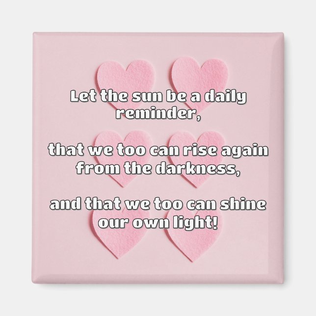 Empath Shine Positive Encouragement Quote Magnet (Framsidan)