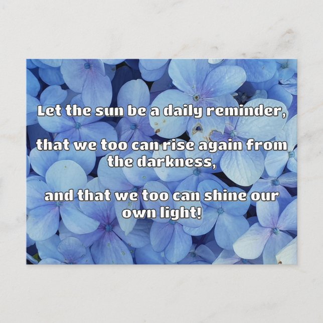 Empath Shine Positive Encouragement Quote Vykort (Framsida)