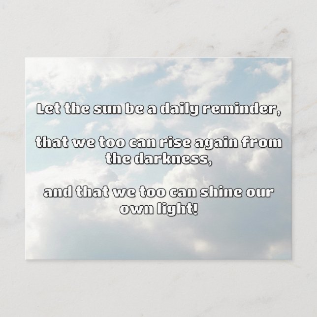 Empath Shine Positive Encouragement Quote Vykort (Framsida)
