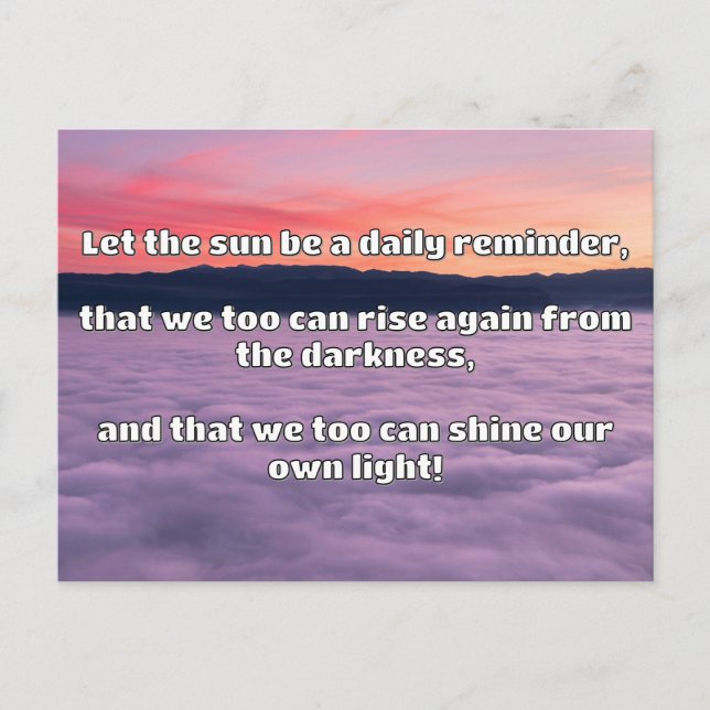 Empath Shine Positive Encouragement Quote Vykort (Framsida)