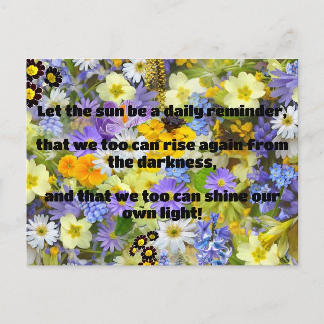 Empath Shine Positive Encouragement Quote Vykort (Framsida)