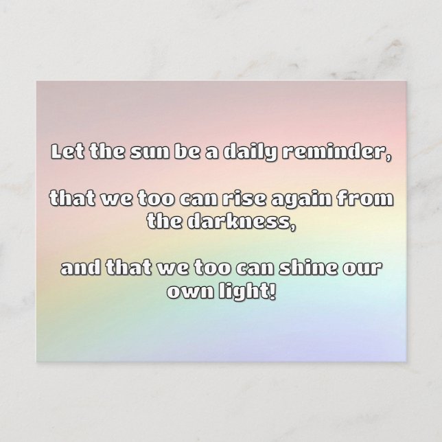 Empath Shine Positive Encouragement Quote Vykort (Framsida)