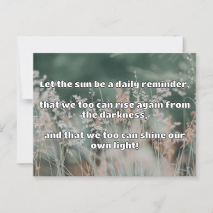 Empath Shine Positive Encouragement Quote Vykort