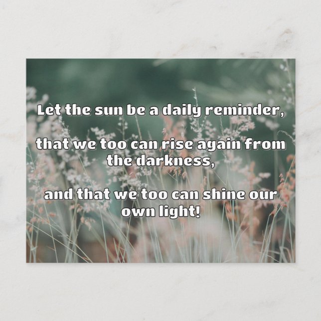 Empath Shine Positive Encouragement Quote Vykort (Framsida)