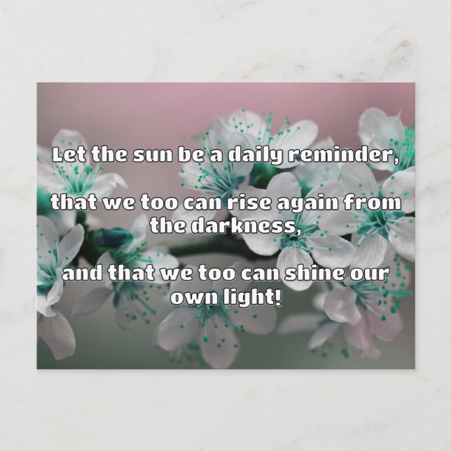 Empath Shine Positive Encouragement Quote Vykort (Framsida)