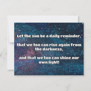 Empath Shine Positive Encouragement Quote Vykort
