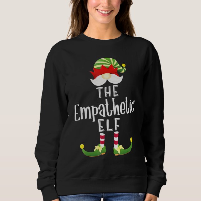Empathetic Elf Group jul Pajama Party T Shirt (Framsida)