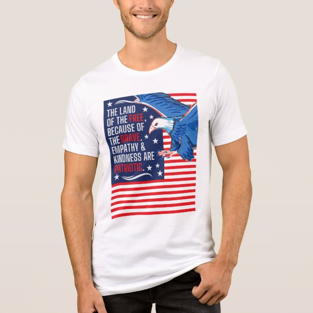 Empati och vänskap är patriotiska t shirt (Framsida)