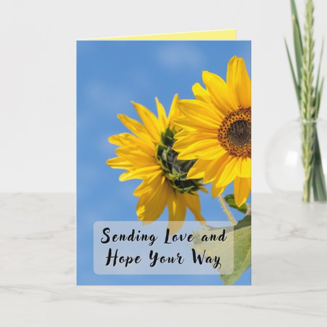 Empatikort för svåra tider t.ex. sjukdom meddelande (Framsida)