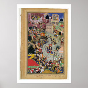 Emperor Akbar (r.1556-1605) skott Saimal vid S Poster