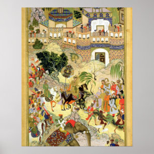 Emperor Akbars triumfatoriska inträde i Surat, frå Poster