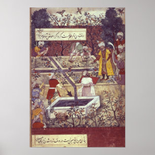 Emperor Babur och hans arkitekt Poster