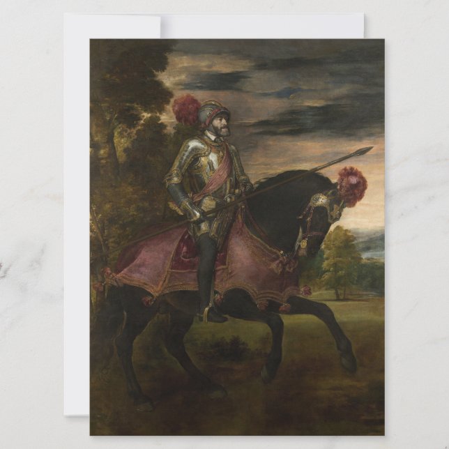 Emperor Charles V om Horseback (av titian) Kort (Framsida)