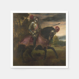 Emperor Charles V om Horseback (av titian) Pappersservett