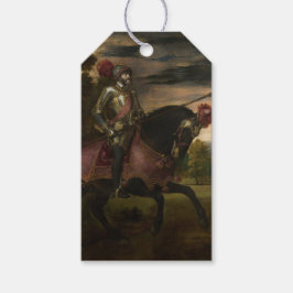 Emperor Charles V om Horseback (av titian) Presentetikett