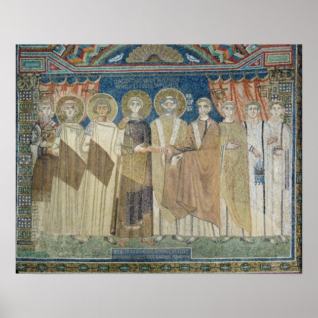 Emperor Constantine IV beviljar skatteimmunitet Poster (Framsidan)