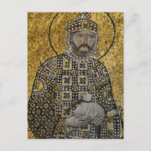 Emperor Constantine IX Byzantine Mosaic Icon