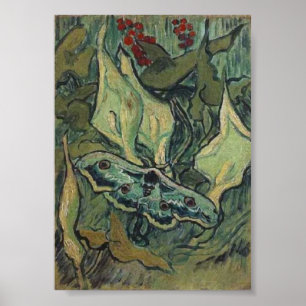 Emperor eller Underbar Peacock Moth Van Gogh Fine  Poster