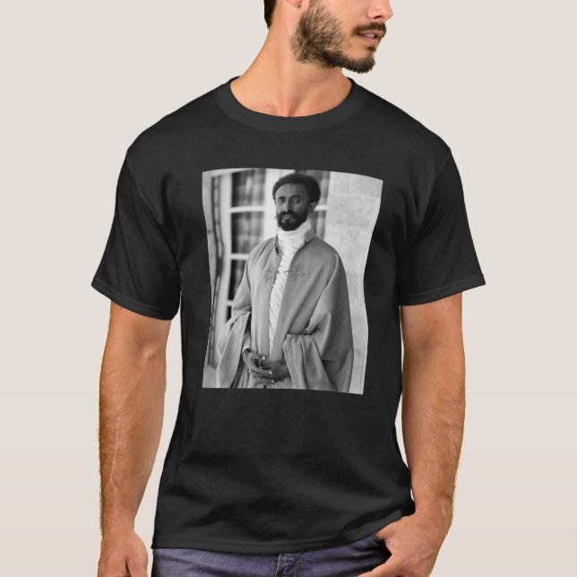 Emperor Haile Selassie Porträtt T Shirt (Framsida)