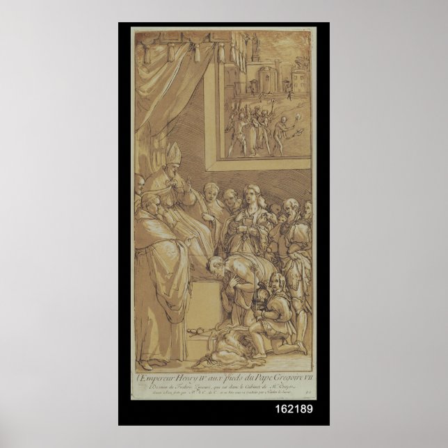 Emperor Henri IV vid påven Gregory Poster (Framsidan)