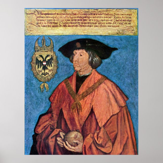 Emperor Maximilian I - Albrecht Durer - c1519 Poster (Framsidan)