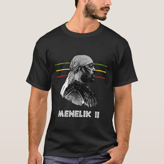 Emperor Menelik II av Etiopien T Shirt (Framsida)