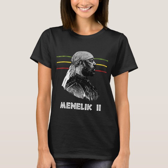 Emperor Menelik II av Etiopien T Shirt (Framsida)
