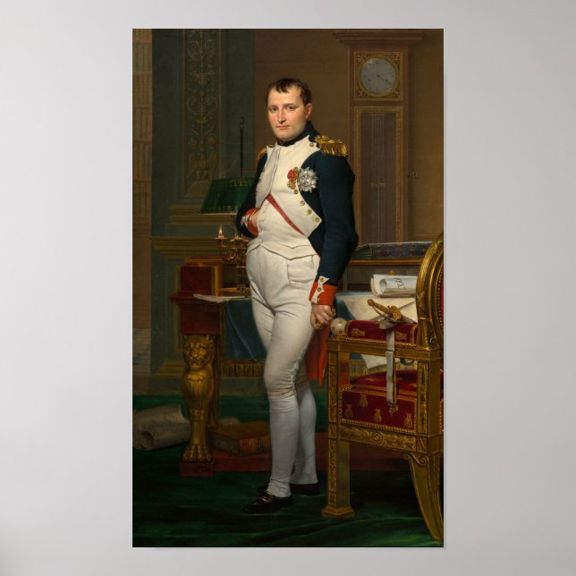 Emperor Napoleon i sin studie på tuilerierna Poster (Framsidan)