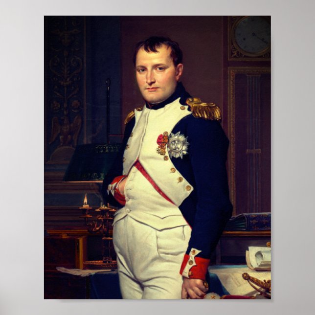 Emperor Napoleon i sin studie på tuilerierna Poster (Framsidan)