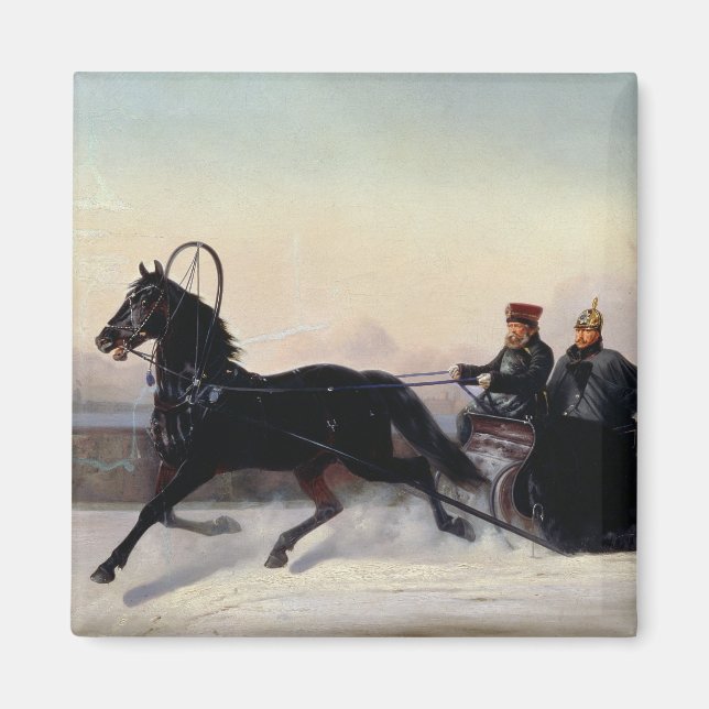 Emperor Nicholas I Driving in a Sleigh Magnet (Framsidan)