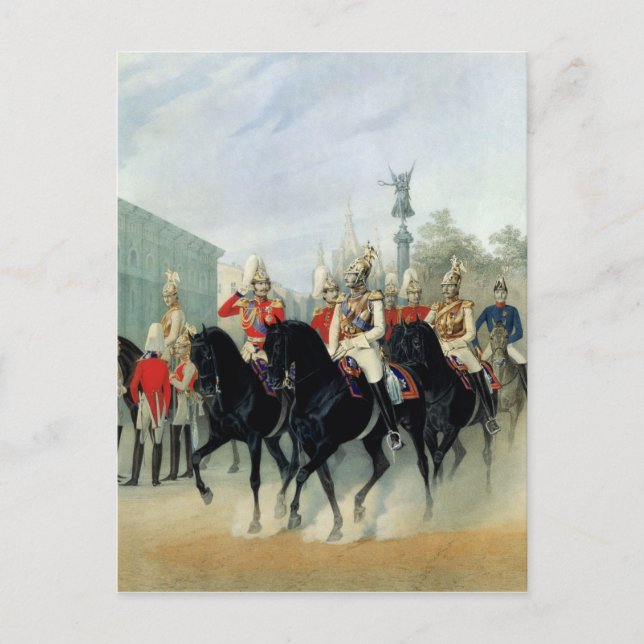 Emperor Nicholas I och Grand Duke Alexander Vykort (Framsida)