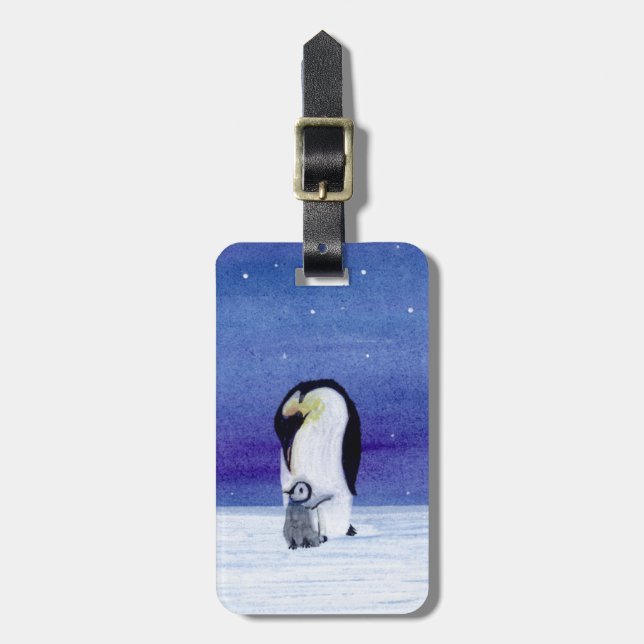 Emperor Penguin Bagagebricka (Vertikal Framsida)