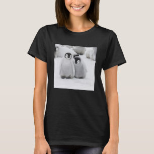 Emperor Penguin-Chickar på is i Antarctica T Shirt