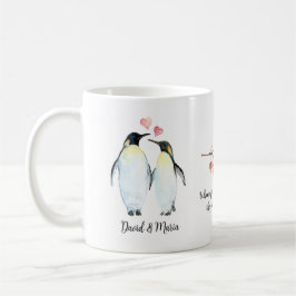 Emperor Penguin Couple i Kärlek Kaffemugg