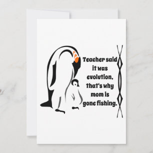 Emperor Penguin Far Ställande med Son Julkort