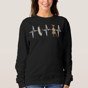 Emperor Penguin Italy Greyhound Heartslag Hund T Shirt