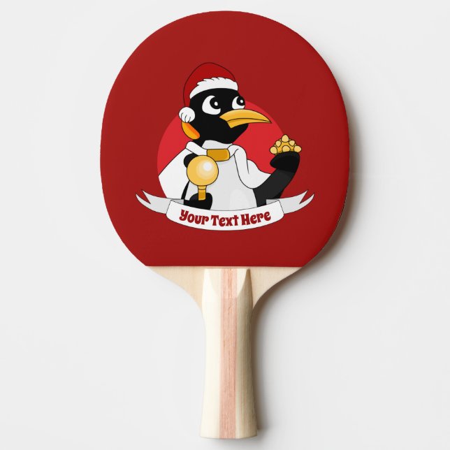 Emperor penguin jul tecknad Ping Pong Paddle Pingisracket (Framsidan)