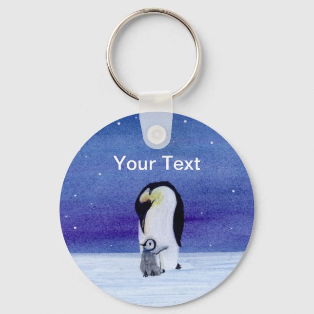 Emperor Penguin Keychain Nyckelring (Framsida)