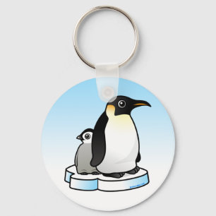 Emperor Penguin med Chick Nyckelring