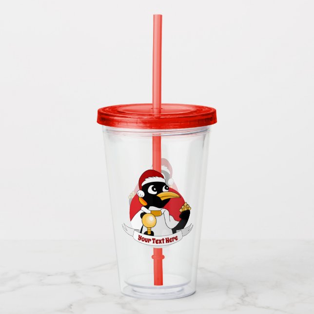 Emperor penguin tecknad Akryltumbler Take Away Mugg (Framsida)