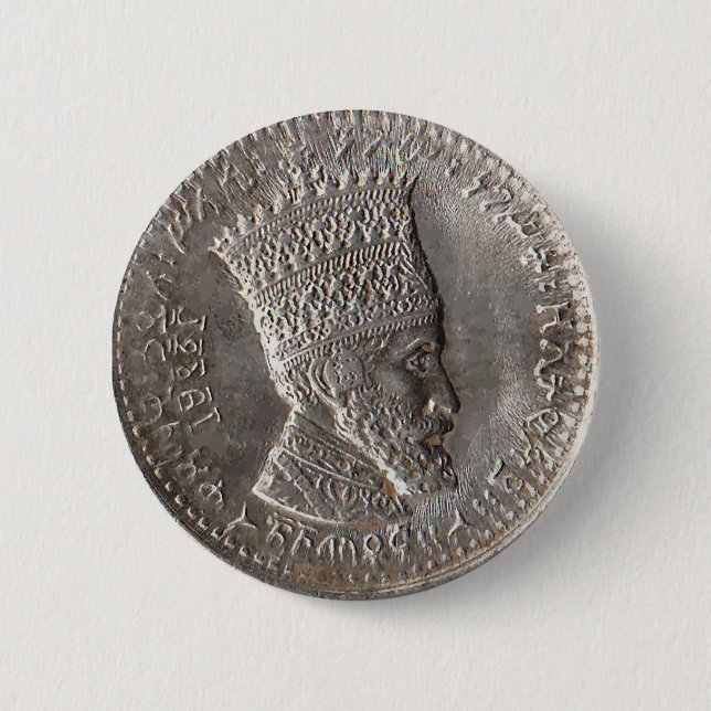 Emperor Selassie I Pin Knapp (Framsida)