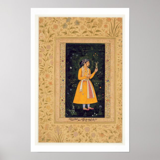 Emperor Shah Jahan (1592-1666) (r.1627-1658) som a Poster (Framsidan)