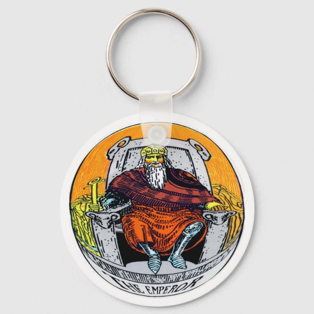 Emperor Tarot Card Nyckelring (Framsida)