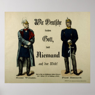 Emperor Wilhelm I och Prince Bismarck Poster