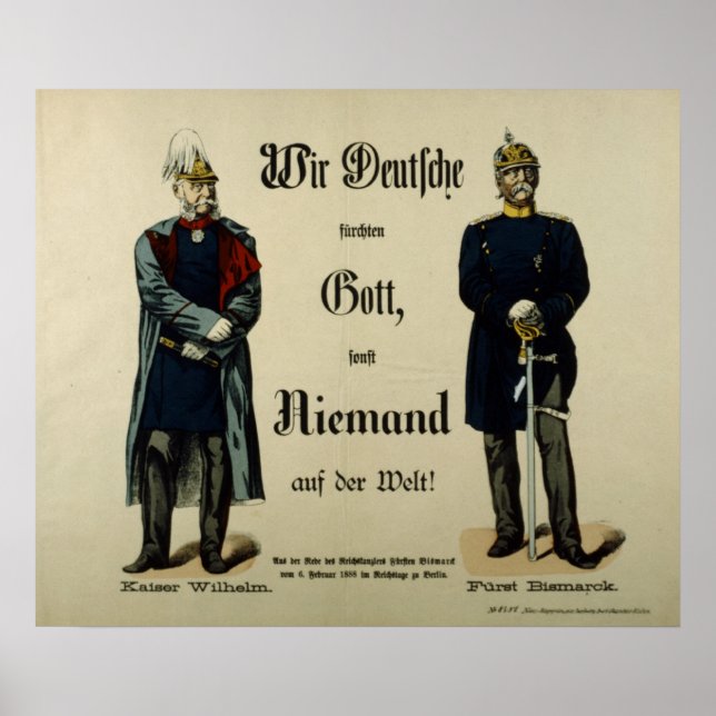 Emperor Wilhelm I och Prince Bismarck Poster (Framsidan)