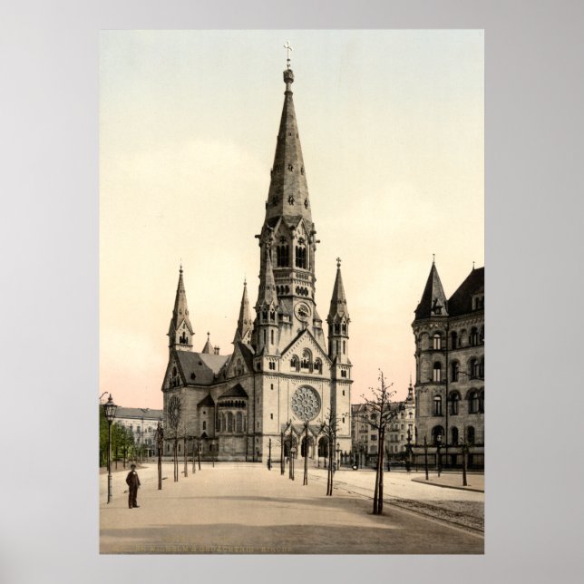 Emperor Wilhelms Memorial Church, Berlin, Tyskland Poster (Framsidan)