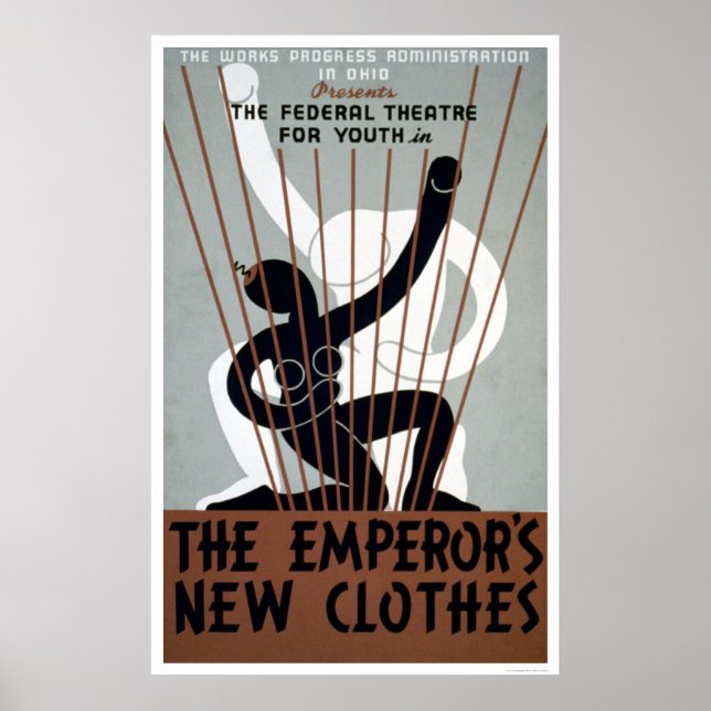 Emperors New Clothes 1937 WPA Poster (Framsidan)