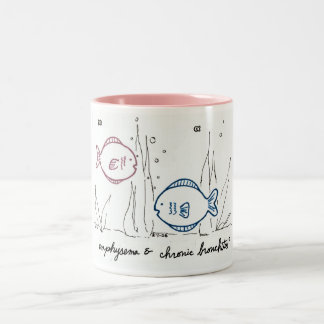 Emphysema & kronisk bronkitmugg Två-Tonad mugg